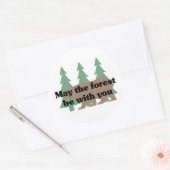 森があなたと一緒に過ごせばよいのに ラウンドシール (封筒)