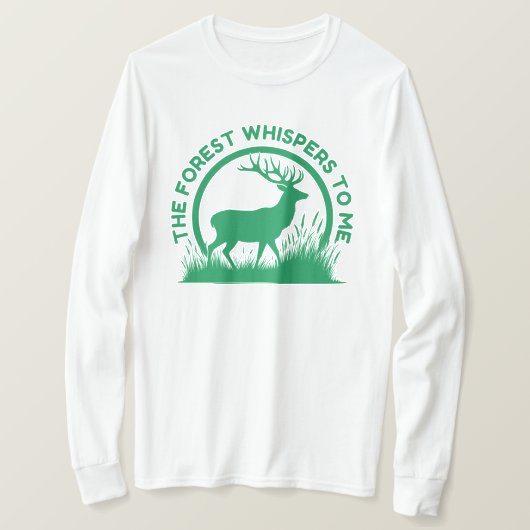 森が僕にささやく | 鹿狩り Tシャツ (デザイン正面)