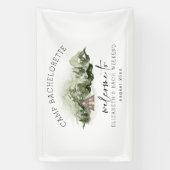 森でのキャンピングバチェロレッテウィークエンド 横断幕 (縦)