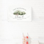 森でのキャンピングバチェロレッテウィークエンド 横断幕 (インサイチュ)