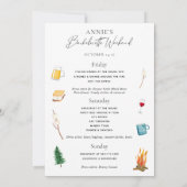 森でのバチェロレッテパーティー招待状 招待状 (裏面)