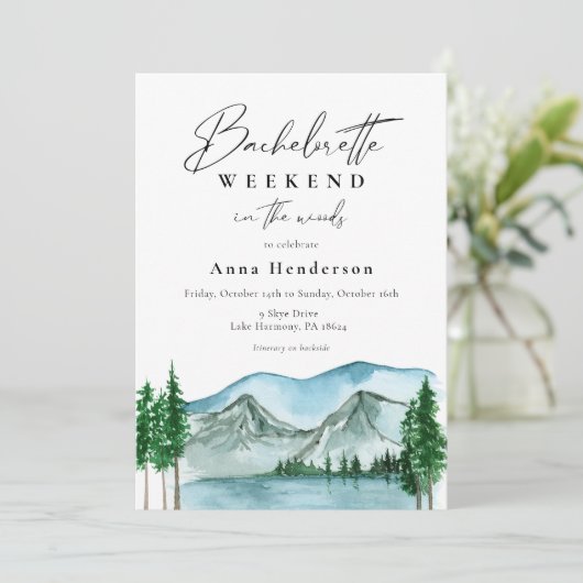 森でのブライズメイドパーティー招待状 招待状 (スタンド正面)