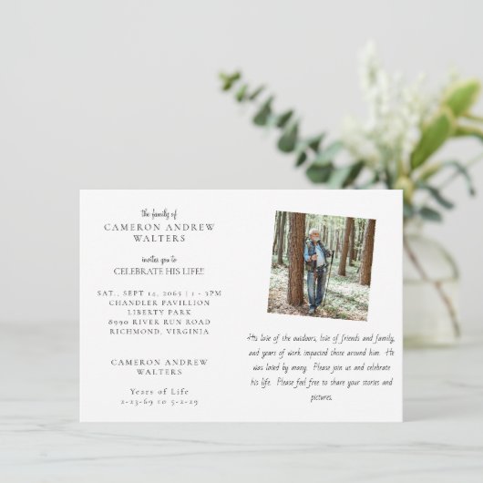 森での人生の祝い 招待状 (スタンド正面)