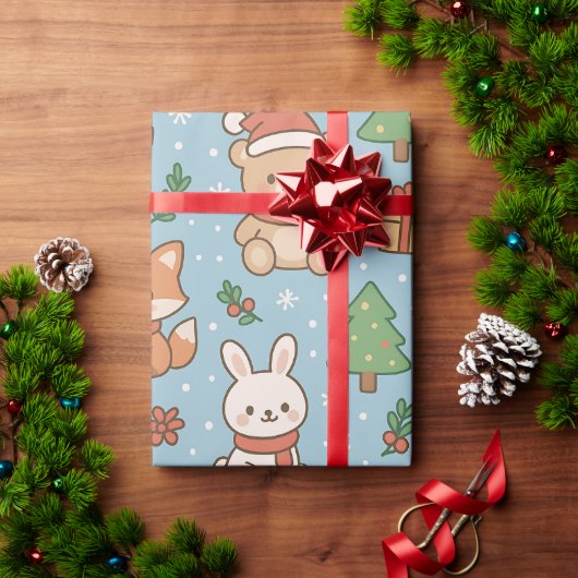 森での大晦日 ラッピングペーパー (クリスマスギフト)