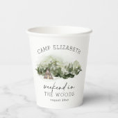 森での週末キャンピング独身最後の夜 紙コップ (裏面)