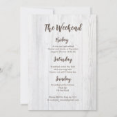森での週末独身最後の夜の招待状 招待状 (裏面)