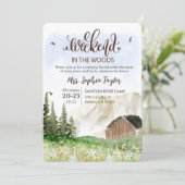 森での週末独身最後の夜の招待状 招待状 (スタンド正面)