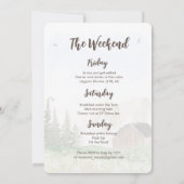 森での週末独身最後の夜の招待状 招待状 (裏面)