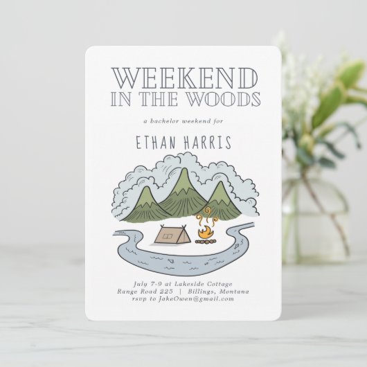 森での週末 | 独身最後の夜 招待状 (スタンド正面)