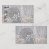 森でもったいぶって歩いている東の野生の七面鳥 名刺 (正面/裏面)