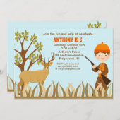 森でハンターを目指す誕生日招待状 招待状 (正面/裏面)