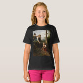 森で果実を摘む3人の子供 Tシャツ (正面フル)