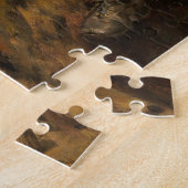 森で野生の果実を摘む3人の子供 ジグソーパズル (側面)