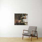 森で野生の果実を摘む3人の子供 タペストリー (インサイチュ(横))