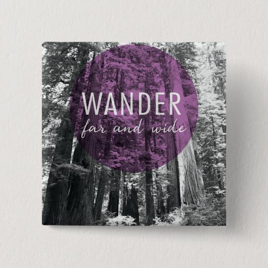 森で|は引用文あまねくさまよいます 缶バッジ (正面)