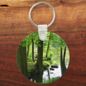 森とクリークの風景の写真 キーホルダー (正面)