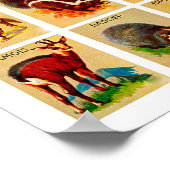 森とジャングル動物自然野生動物アート ポスター (角)