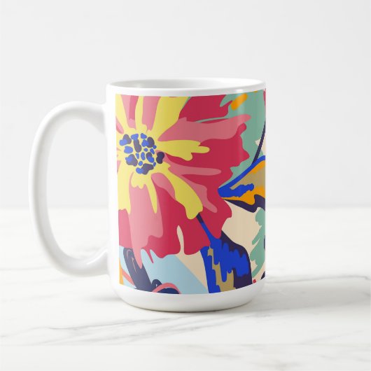 森とバラ コーヒーマグカップ (左)