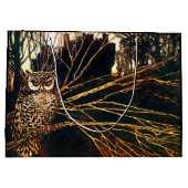 森とフクロウの神秘的な城 ラージペーパーバッグ (裏面)