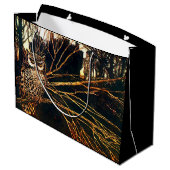 森とフクロウの神秘的な城 ラージペーパーバッグ (裏面アングル)