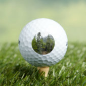 森と山の景色のゴルフボール ゴルフボール (インサイチュ 木)