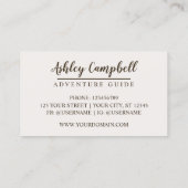 森と山の水色 名刺 (裏面)