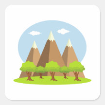 森と山頂