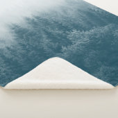 森と木のプリント パーソナライズされた シェルパブランケット (3/4)