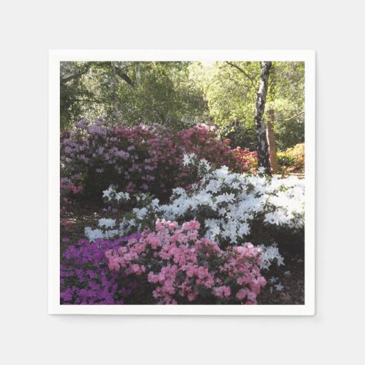 森と花の紙ナプキン スタンダードカクテルナプキン (正面)