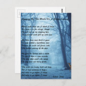 森に下記によって立寄ります: Robert Frost ポストカード (正面/裏面)