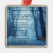 森に下記によって立寄ります: Robert Frost メタルオーナメント (正面)