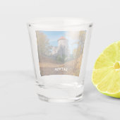 森に囲まれた中世の城 ショットグラス (裏面)