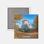 森に囲まれた中世の城 マグネット (正面/裏面)