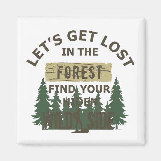 森に失った入って魂を見つけよう マグネット (正面)