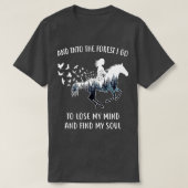 森に女性のための馬S私は馬リジン行く Tシャツ (デザイン正面)