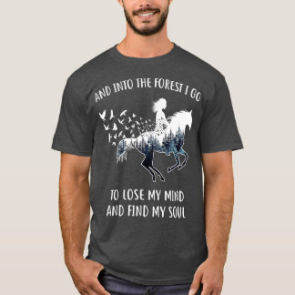 森に女性のための馬S私は馬リジン行く Tシャツ