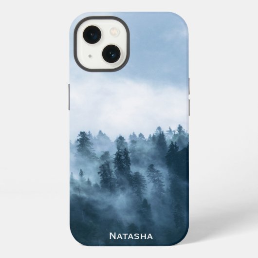 森に広がる幻想的な霧 iPhoneケース (裏面)