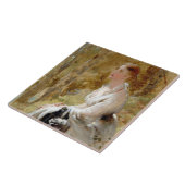 森に座る女エレガント美しい タイル (側面)