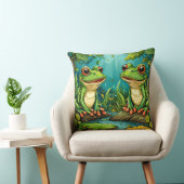 森に座る2匹のマンガのカエル鮮やか|過去記事 クッション (椅子)