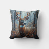 森に立つホワイトテールバック クッション (正面)