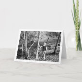 森に立つ子供 カード (正面)