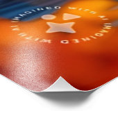 森に立つ黄金の鹿 フォトプリント            (角)