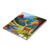 森に立つ黄金の鹿–987679 タイル (側面)