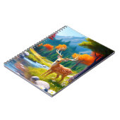 森に立つ黄金の鹿–987679 ノートブック (左側)