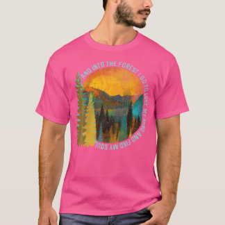 森に行くハイキングシャツ自然恋人カム Tシャツ