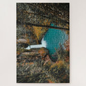 森に隠れた滝 ジグソーパズル (縦)