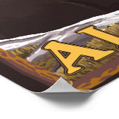 森に黒いクマ – アラスカ,カトマイ ポスター (角)