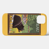森に黒いクマ – アラスカ,ジュノー Case-Mate iPhoneケース (裏面 (横))