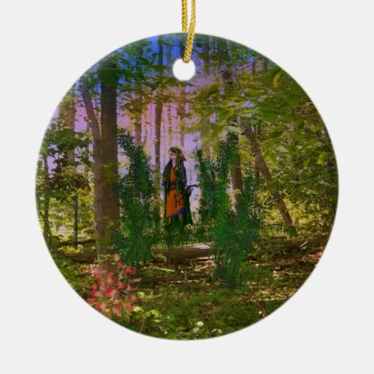 森に セラミックオーナメント (正面)