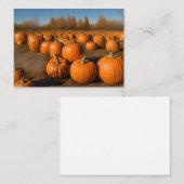 森のあるパンプキンパッチ ノートカード (正面/裏面)